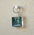 Square Keychain Square With Tree