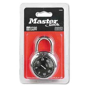 Combination Lock,Carded,Black - main view