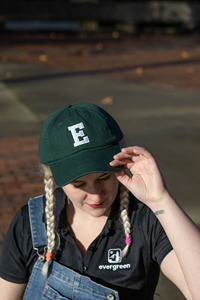 Green Big E Hat