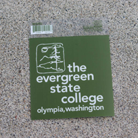 Square Evergreen Outside Sticker