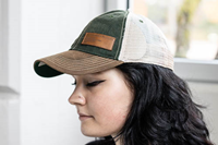 Hat Evergreen Offset Patch Mesh Back