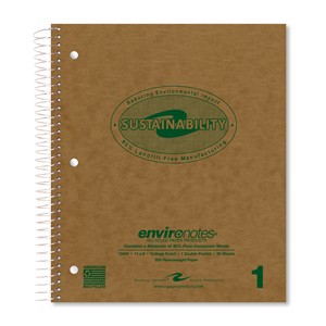 Environotes® Recycled One Subject Wirebound Notebook - main view
