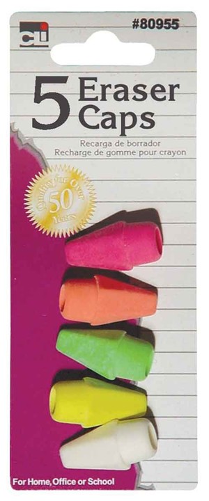 Eraser Caps,5/Cd - main view