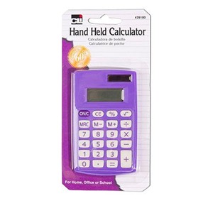 Calc,Hand Held,8Digit,Ast Clrs - main view