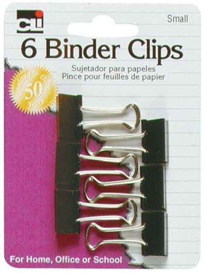 Binder Clips Small 3/8"Cap 6Ct - main view