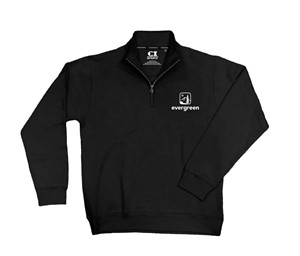 Quarter Zip Fleece Sweatshirt With Embroidered Logo - main view