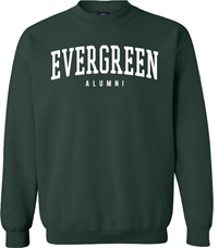 Evergreen Alumni Embroidered Crew