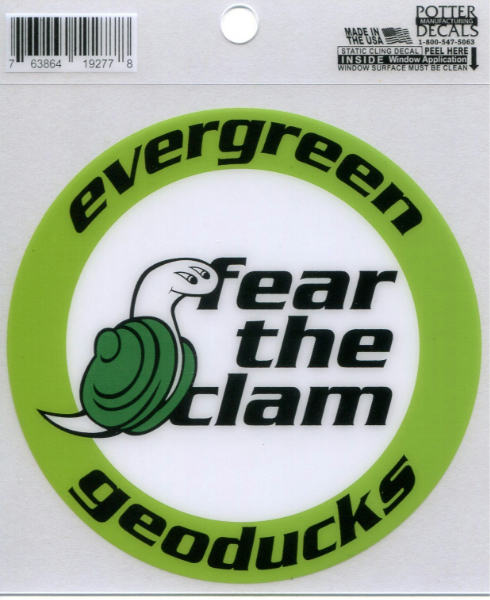 Fear the Clam Outside Sticker (SKU 1074588545)