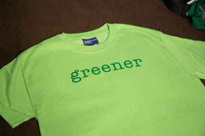 T-shirt Greener Typewriter Font (SKU 1025800271)