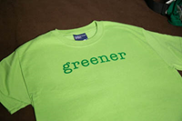 T-shirt Greener Typewriter Font