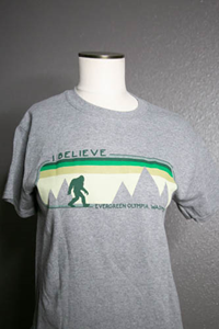 T-shirt Sasquatch I Believe Evergreen